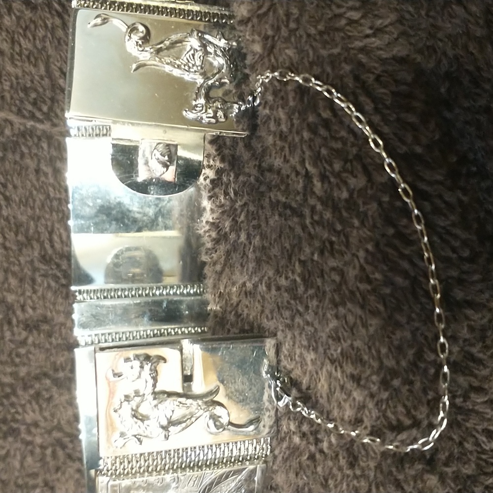 Whiting and Davis 1950's panel bracelet - Picture 7 of 10
